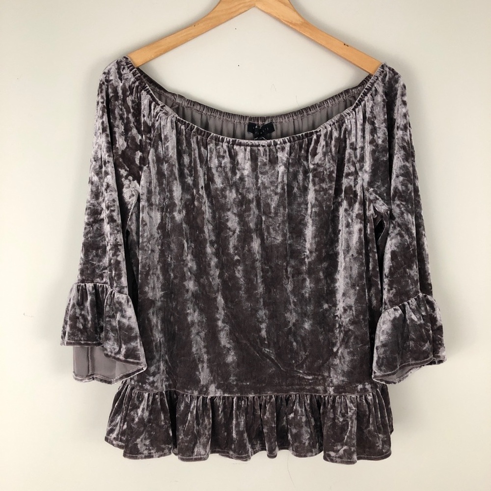 Sanctuary Velvet Julia Off The Shoulder Top Whimsigoth